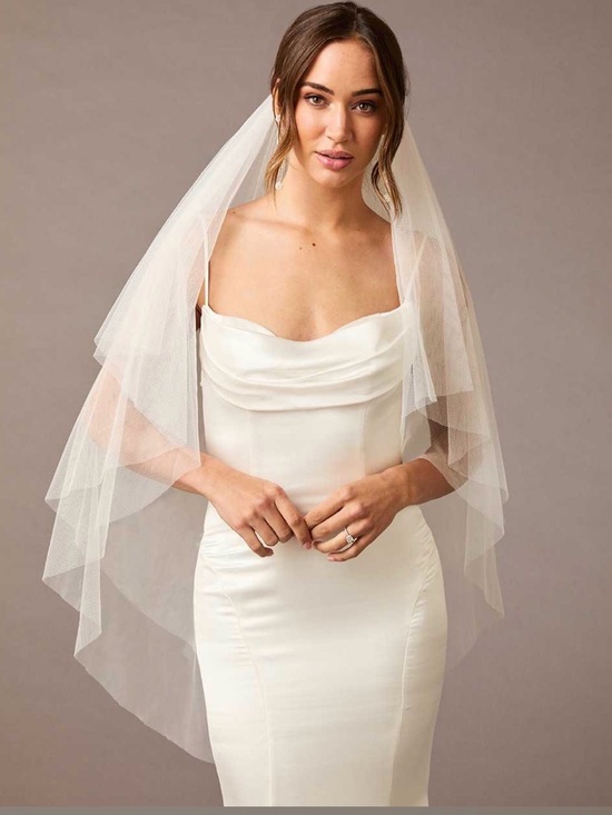 Envogue White Bridal Veil - Classic Tulle Cascade main image 5